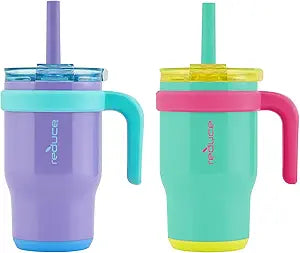 Roll over image to zoom in       2+ REDUCE 14 oz Coldee Tumbler with Handle for Kids - 2 Pack