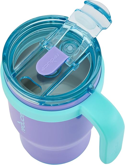 Roll over image to zoom in       2+ REDUCE 14 oz Coldee Tumbler with Handle for Kids - 2 Pack